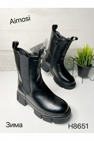 Женские ботинки H8651 черные
