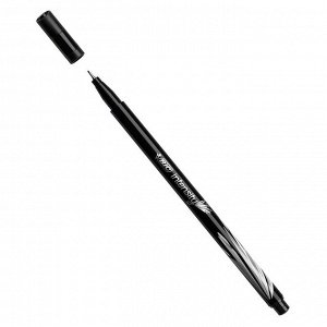 Ручка капиллярная BIC Intensity Fine, узел 0.8 мм, премиум, тонкое письмо, чернила чёрные, чёрный корпус