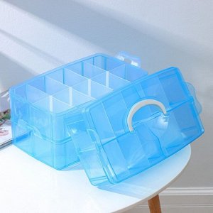 Органайзер для хранения пластиковый, 3 яруса, 30 отделений, 32x18x24 см, цвет МИКС