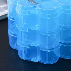 Бокс пластиковый для хранения «Клевер», 3 яруса, 13 ячеек, 16,5x15x13 см, цвет МИКС