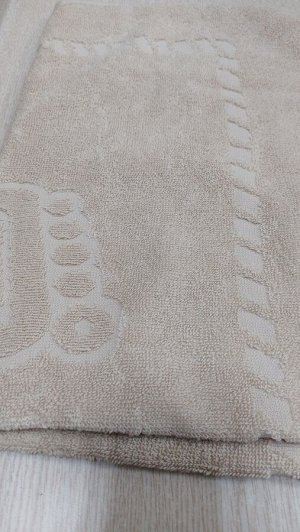 Полотенце-коврик махровое, 450 гр/м2, цвет: 022-БЕЖЕВЫЙ