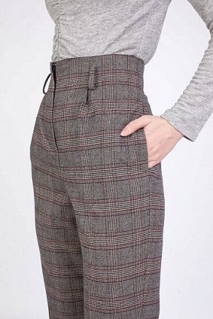 Брюки серые в клетку