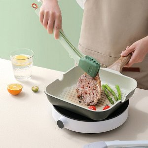 Кухонные щипцы, цвет зелёный, 34 см