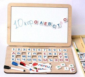 Доска магнитная деревянная "Ноутик"