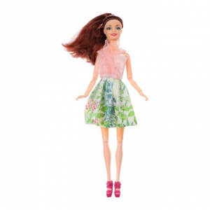 ИГРОЛЕНД Кукла в стильной одежде, шарнирная, 29см, PP,PVC, полиэстер, 6 дизайнов 