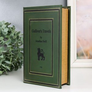 Сейф-книга дерево кожзам "Путешествия Гулливера. Джонатан Свифт" 21х13х5 см