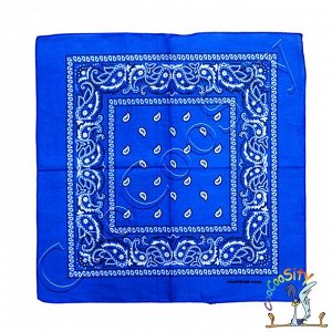 платок-бандана Ковбой, синяя, 55х55 см