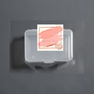 Органайзер для хранения, с крышкой, 12 x 9 x 6,5 см, цвет прозрачный
