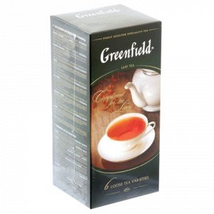 Чай GREENFIELD (Гринфилд), НАБОР ассорти, 6 видов по 40г, ли