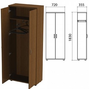 Шкаф для одежды "Эко" (ш720*г355*в1830 мм), орех 19, 400742,