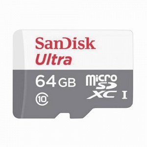 Карта памяти microSDXC 64GB SANDISK Ultra UHS-I U1, 48 Мб/се