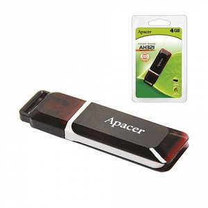 Флэш-диск 4GB APACER Handy Steno AH321 USB 2.0, карминно-кра