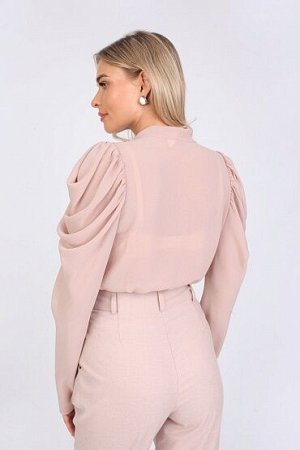 Блуза шифоновая пудра