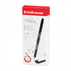 Ручка гелевая ERICH KRAUSE "CHARM", корпус черный, игольчаты