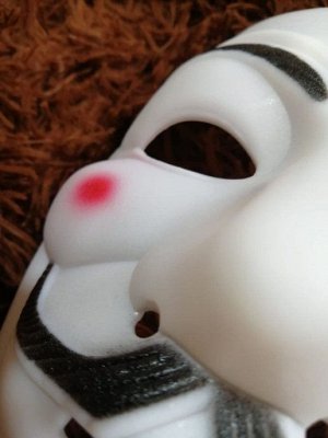 Маска Анонимуса белая / Маска Гая Фокса / Карнавальная маска / Маска V - значит Вендетта 1СОРТ