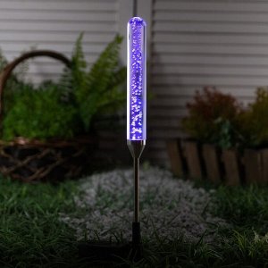 Садовый светильник на солнечной батарее «Пузырьки», 70 см, 1 LED, свечение мульти (RGB)