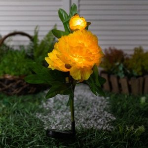 Садовый светильник на солнечной батарее «Хризантема», 70 см, 31 LED, свечение тёплое белое