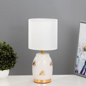 Настольная лампа "Дженн" E27 40Вт бело-золотой 16х16х35 см RISALUX