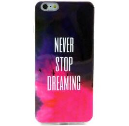 Never stop dreaming. Чехол силиконовый с рисунком на телефон iphone