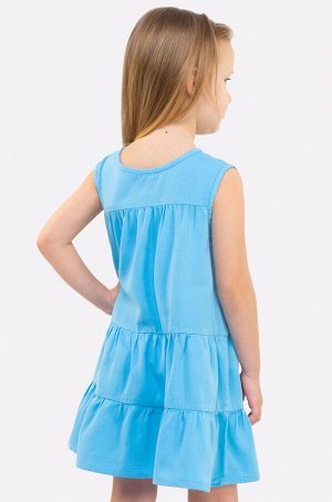 Летнее хлопковое платье из сатина для девочки