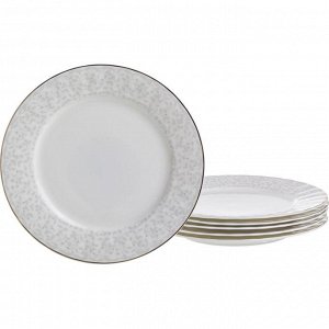 Набор тарелок из 6 шт. "вивьен" диаметр=19,5 см.(кор=6набор.)