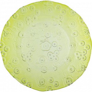 Тарелка "флора" диаметр=28 см.зеленая без упаковки