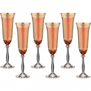 Набор бокалов для шампанского из 6 шт. "буэно" 200 мл.высота=25 см.