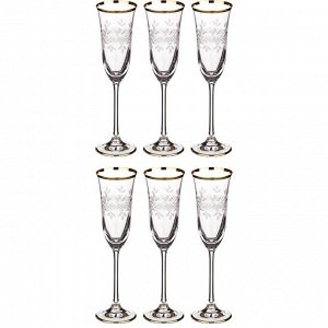 Набор бокалов для шампанского из 6 шт.150 мл.высота=23,5 см.
