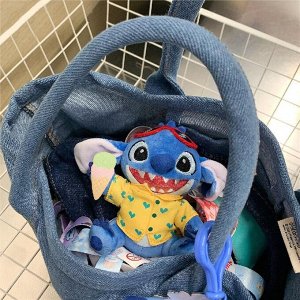 Брелок Stitch (Стич) плюшевый в рубашке - Для рюкзака, ключей и на сумку