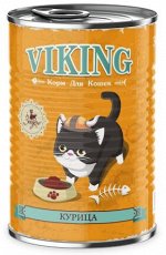 &quot;VIKING&quot; корм д/к курица, ж/б 410 гр, 1/12