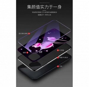 Чехол стекло с рисунком на телефон Xiaomi Redmi