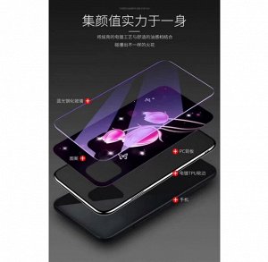Чехол стекло с рисунком на телефон iphone