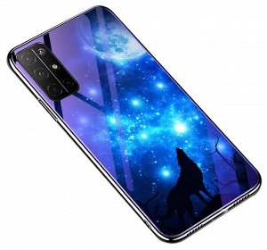Чехол стекло с рисунком на телефон Samsung Galaxy