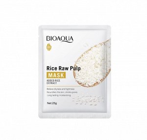 BIOAQUA Mask Added Rice Extract Увлажняющая тканевая маска для лица с экстрактом риса, 25 г.