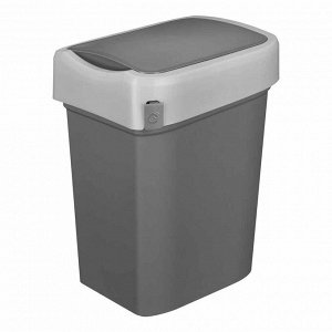 Контейнер для мусора, 25 л, пластик, серый, 457 х 333 х 269 мм, SMART BIN