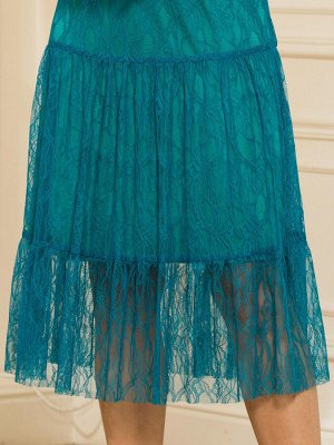 Платье кружевное цвет морской волны, арт. 52386