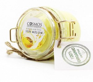 Скраб для тела "Sun melon" с морской солью, маслом макадамии. Аромат дыня-манго, 200 мл