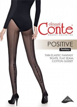 CONTE POSITIVE Колготки с имитацией шва сади и надписью