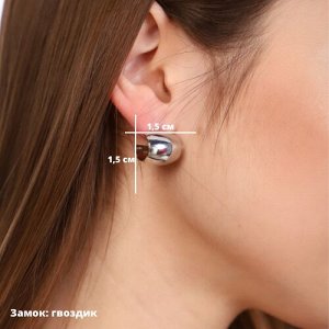 Серьги круглые, цвет: серебристый, арт.748.263