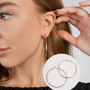 Серьги-кольца, покрытие: позолота, арт.032.363
