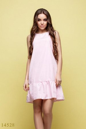 Женское короткое платье Беренис розовый мелкий принт