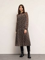 Платье прямого кроя с плиссировкой PL1169/kiku