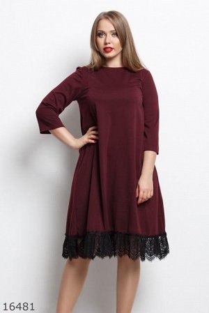 Женское платье 16481 бордовый