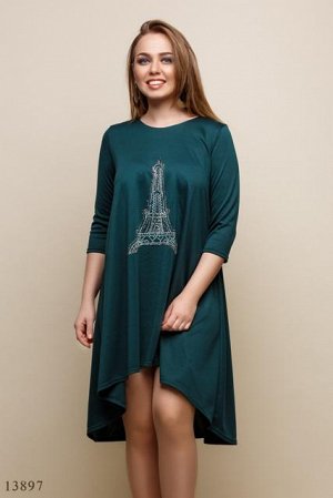 Женское платье большого размера Аделэйс бирюза