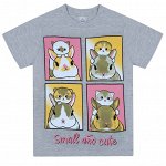 BK0002D(new) Футболка для девочки серый меланж