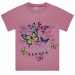 BK0002D(new) Футболка для девочки грязно-розовый