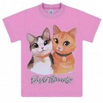 BK0002D(new) Футболка для девочки розовый