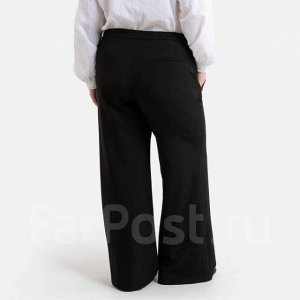 Стильные черные широкие брюки "Zara", оригинал