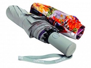 Зонт женский автомат города цвет серый DINIYA