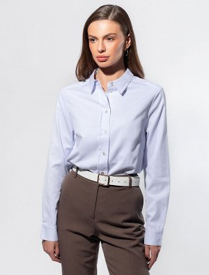 Vilatte Укороченная базовая блузка из хлопкового поплина с добавлением ПЭ